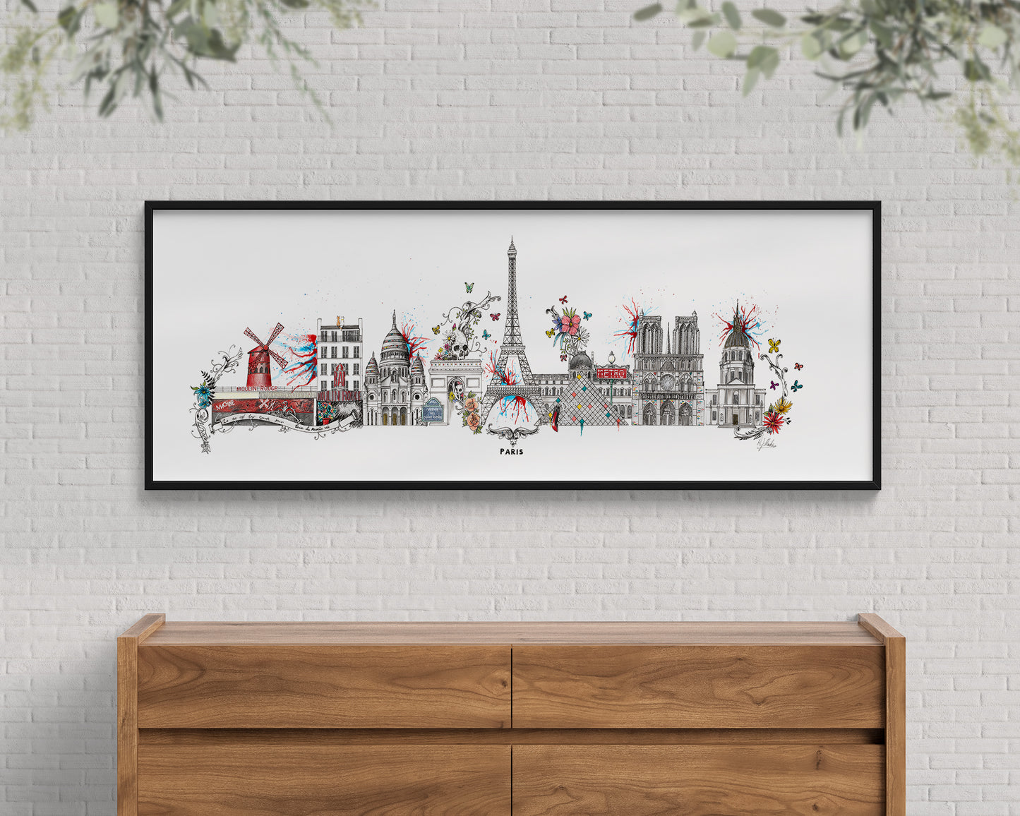 Paris Skyline Cityscape Print