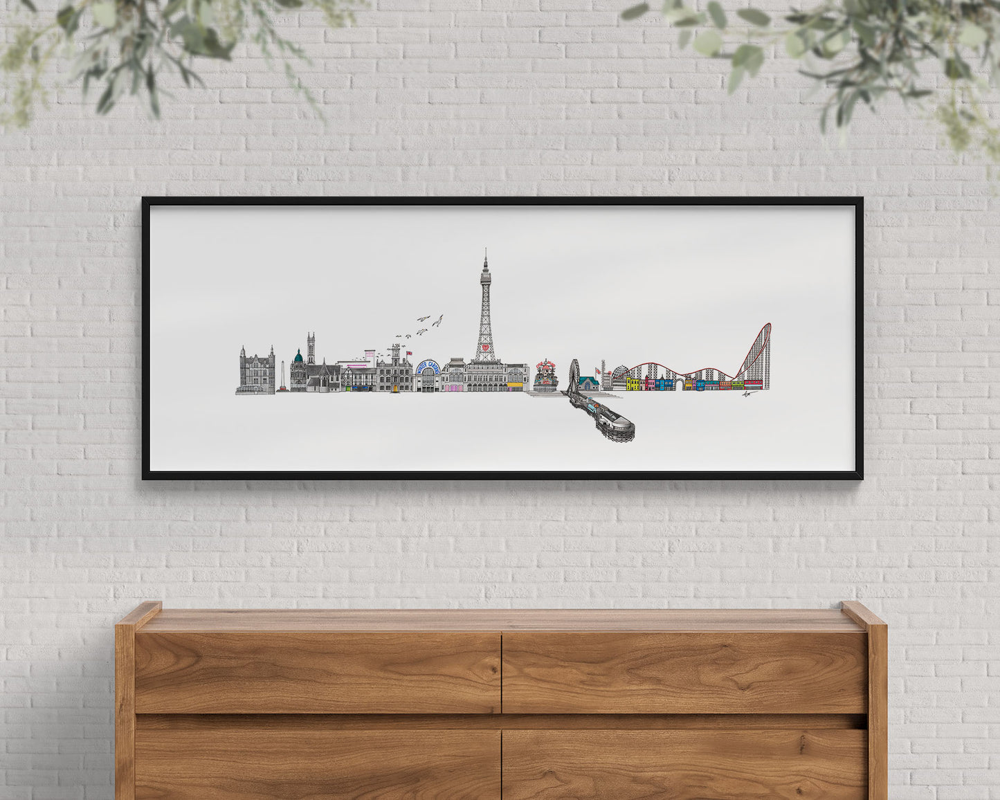 Blackpool Skyline Cityscape Print