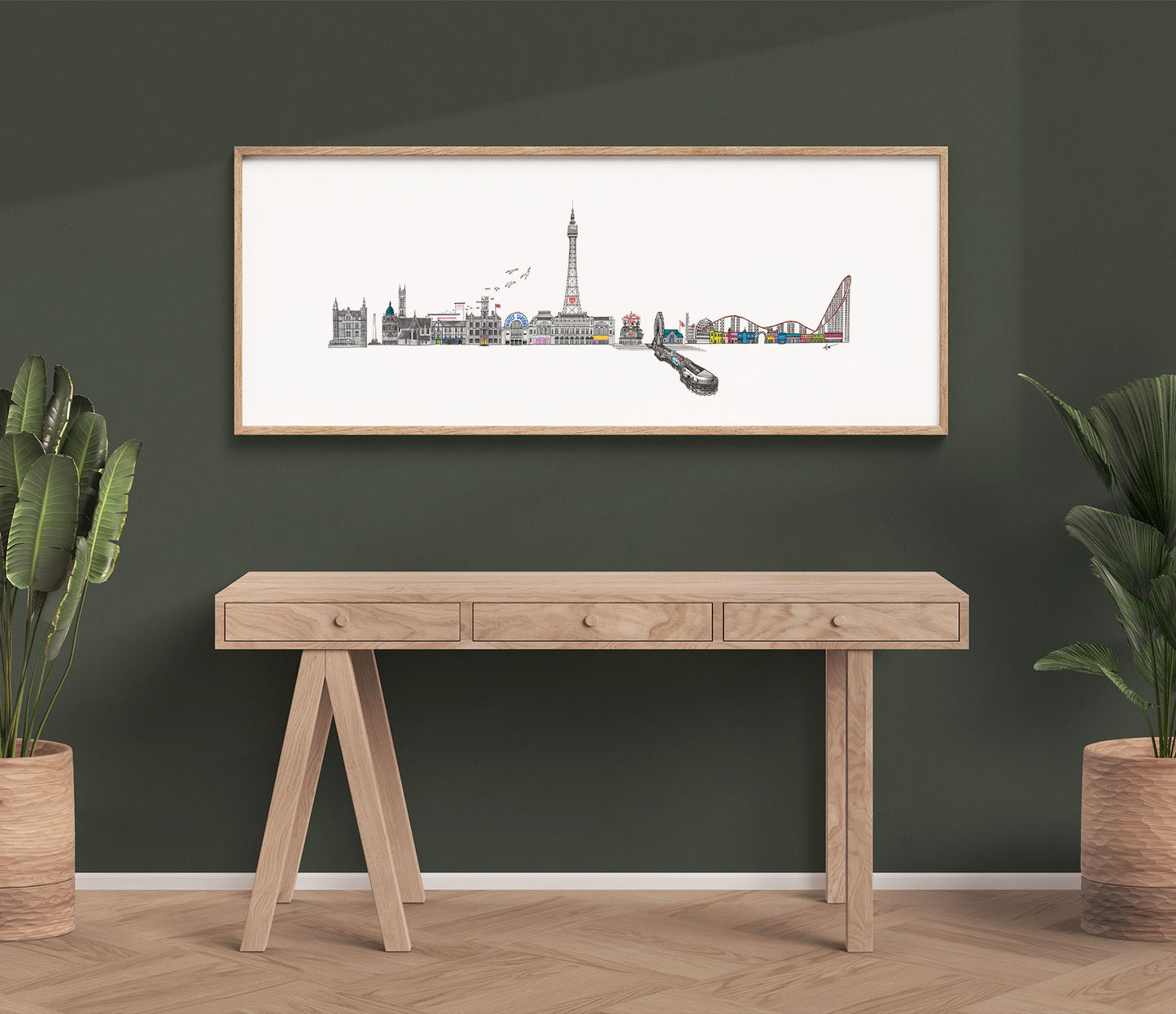 Blackpool Skyline Cityscape Print