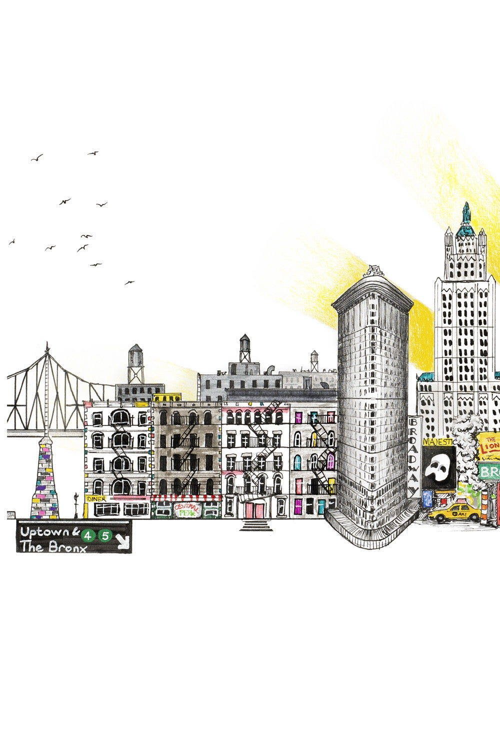 New York Skyline Cityscape Print