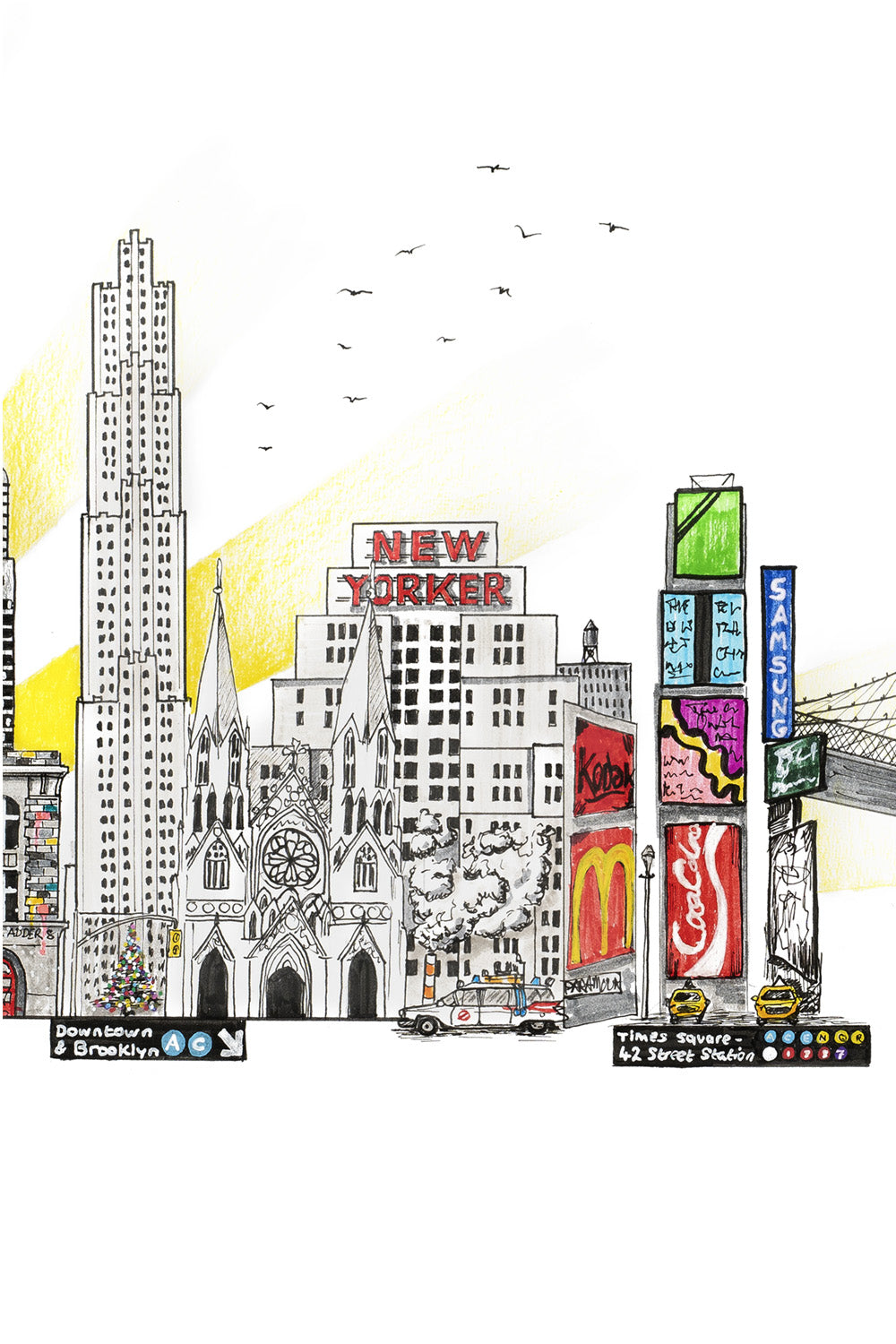 New York Skyline Cityscape Print