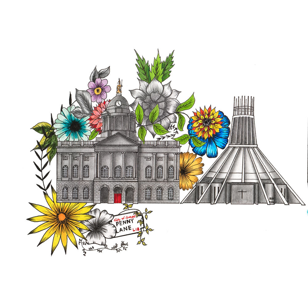 Liverpool Skyline Cityscape Print