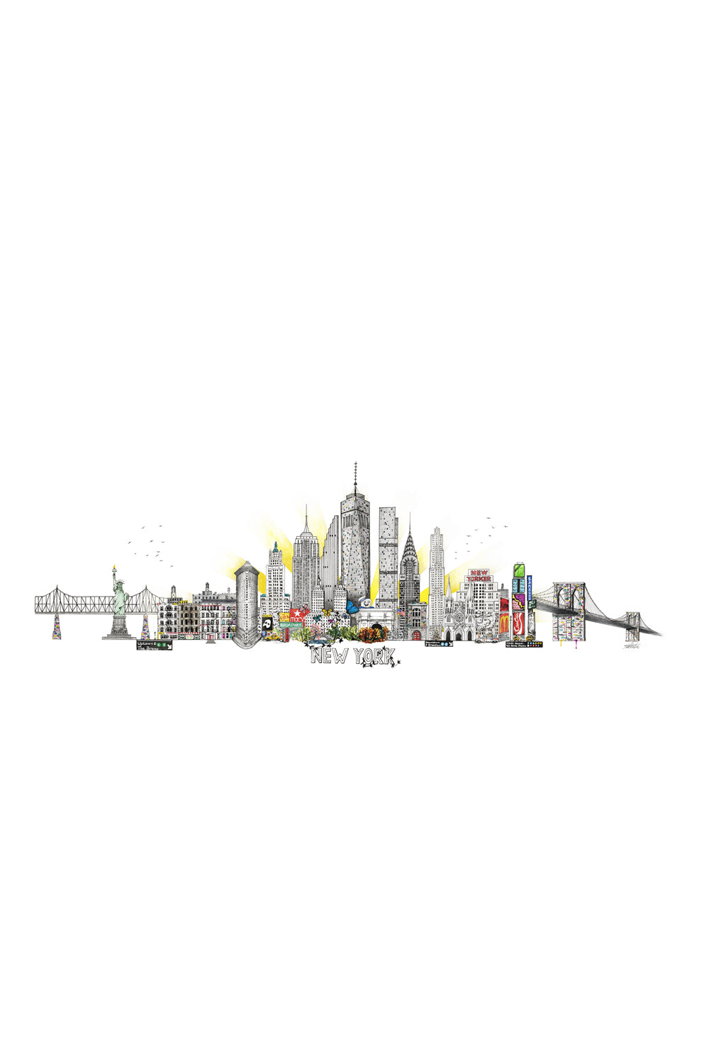 New York Skyline Cityscape Print