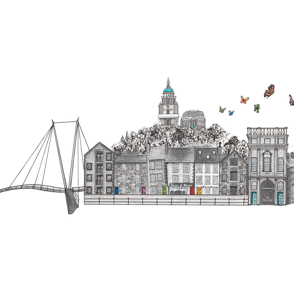 Lancaster Skyline Cityscape Print