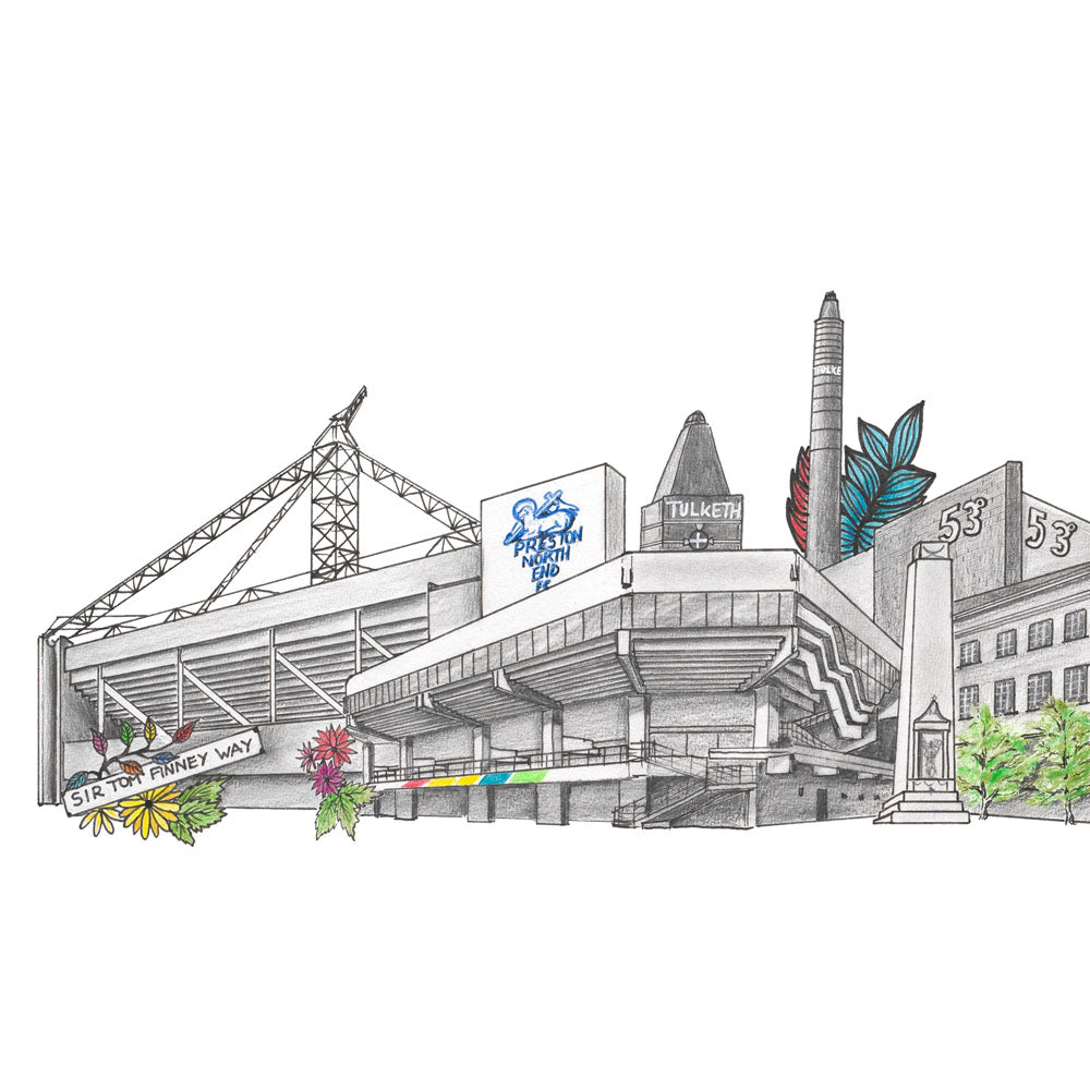Preston Skyline Cityscape Print