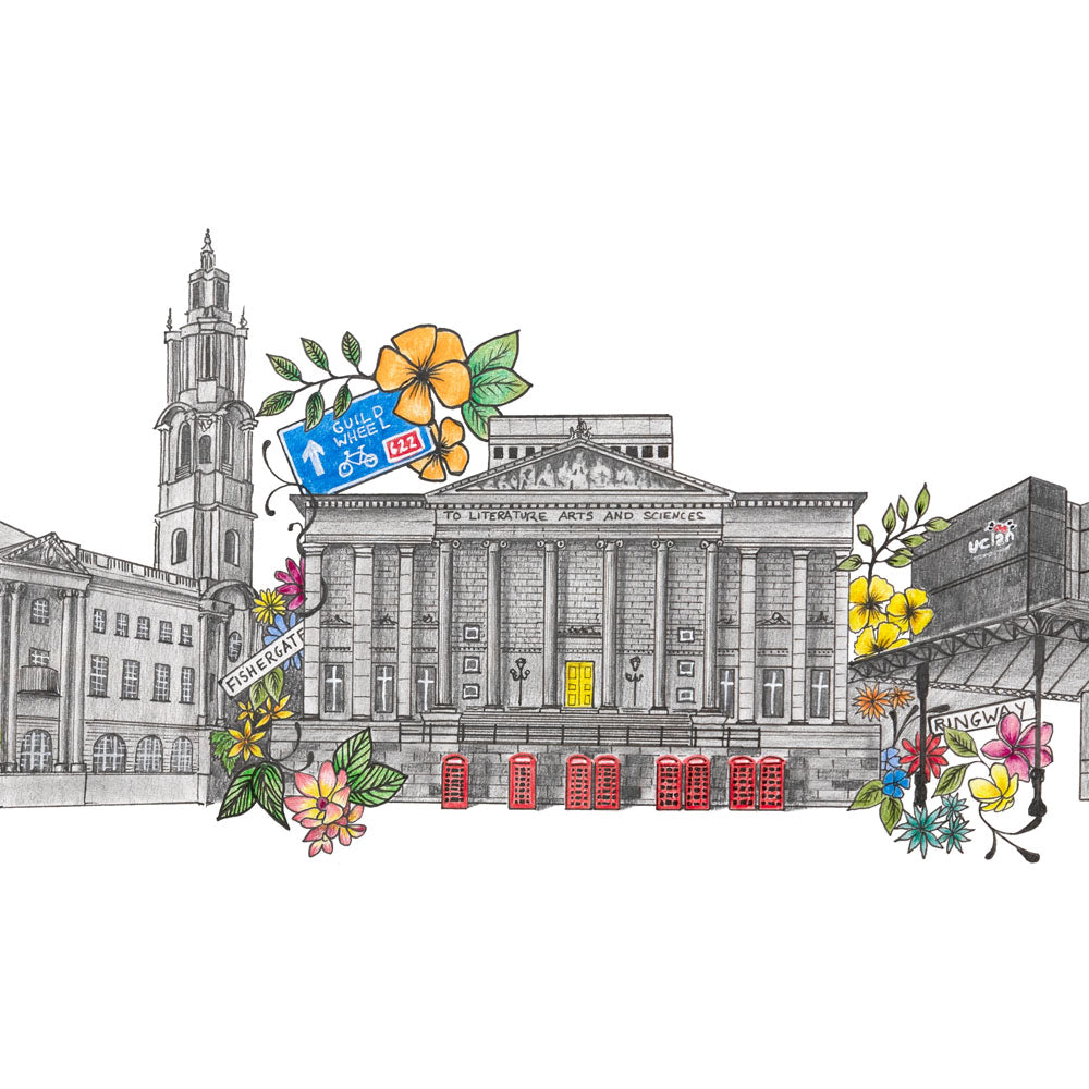 Preston Skyline Cityscape Print