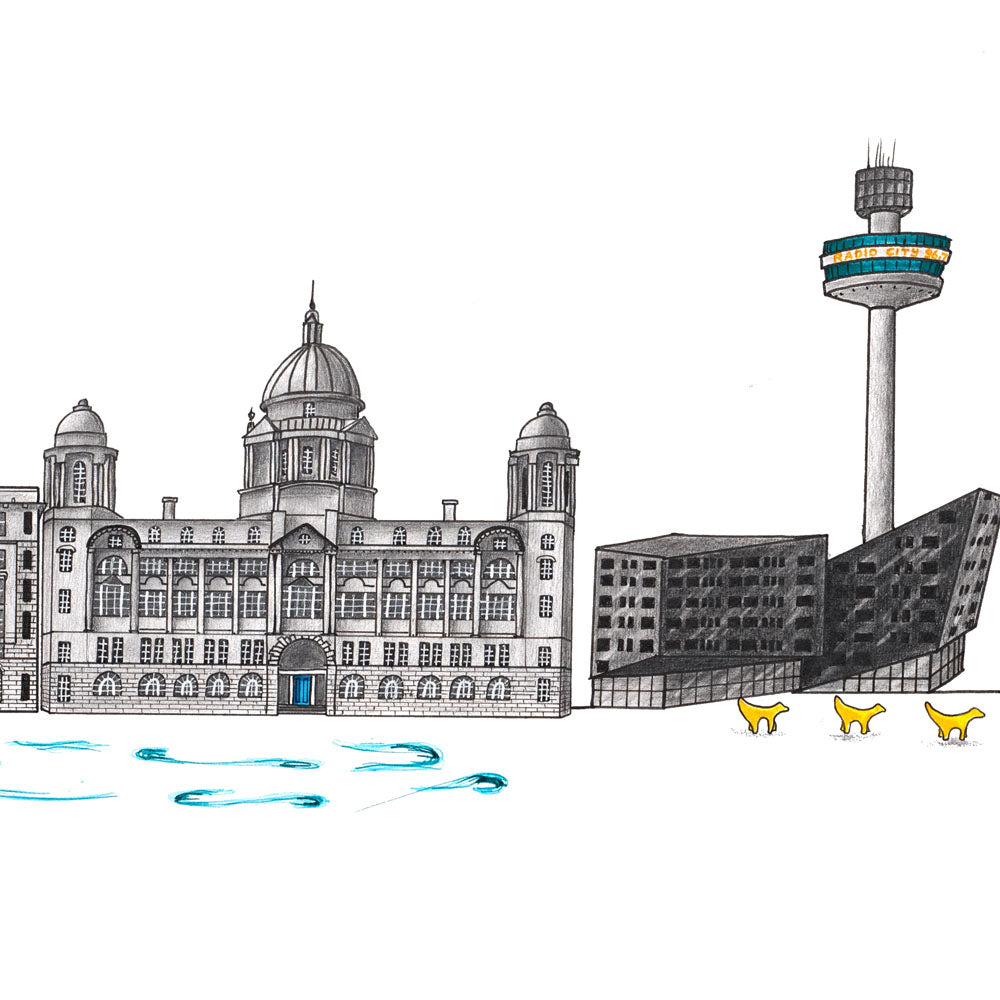 Liverpool Skyline Cityscape Print