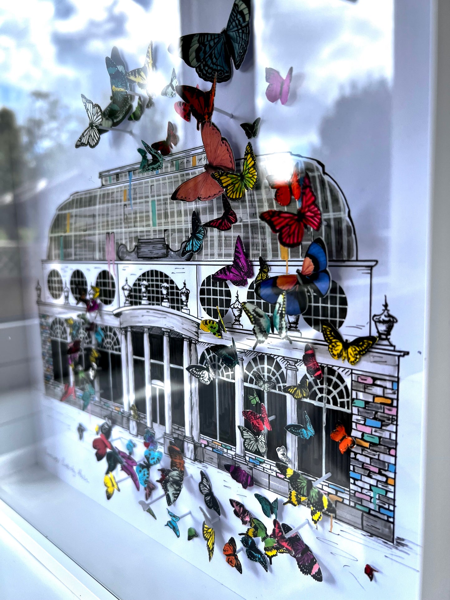 Lancaster Butterfly House - 3D Collage Diorama
