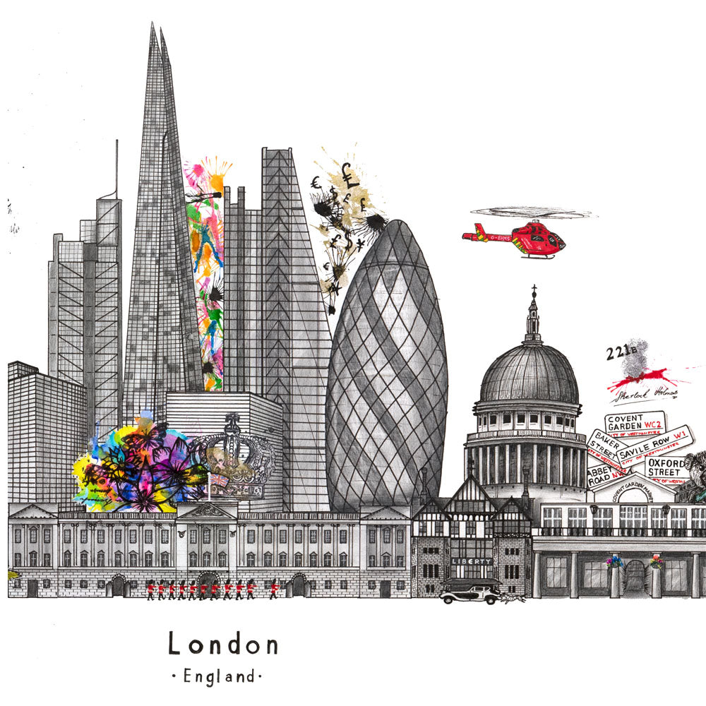London Skyline Cityscape Framed Print