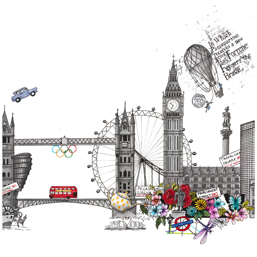 London Skyline Cityscape Framed Print