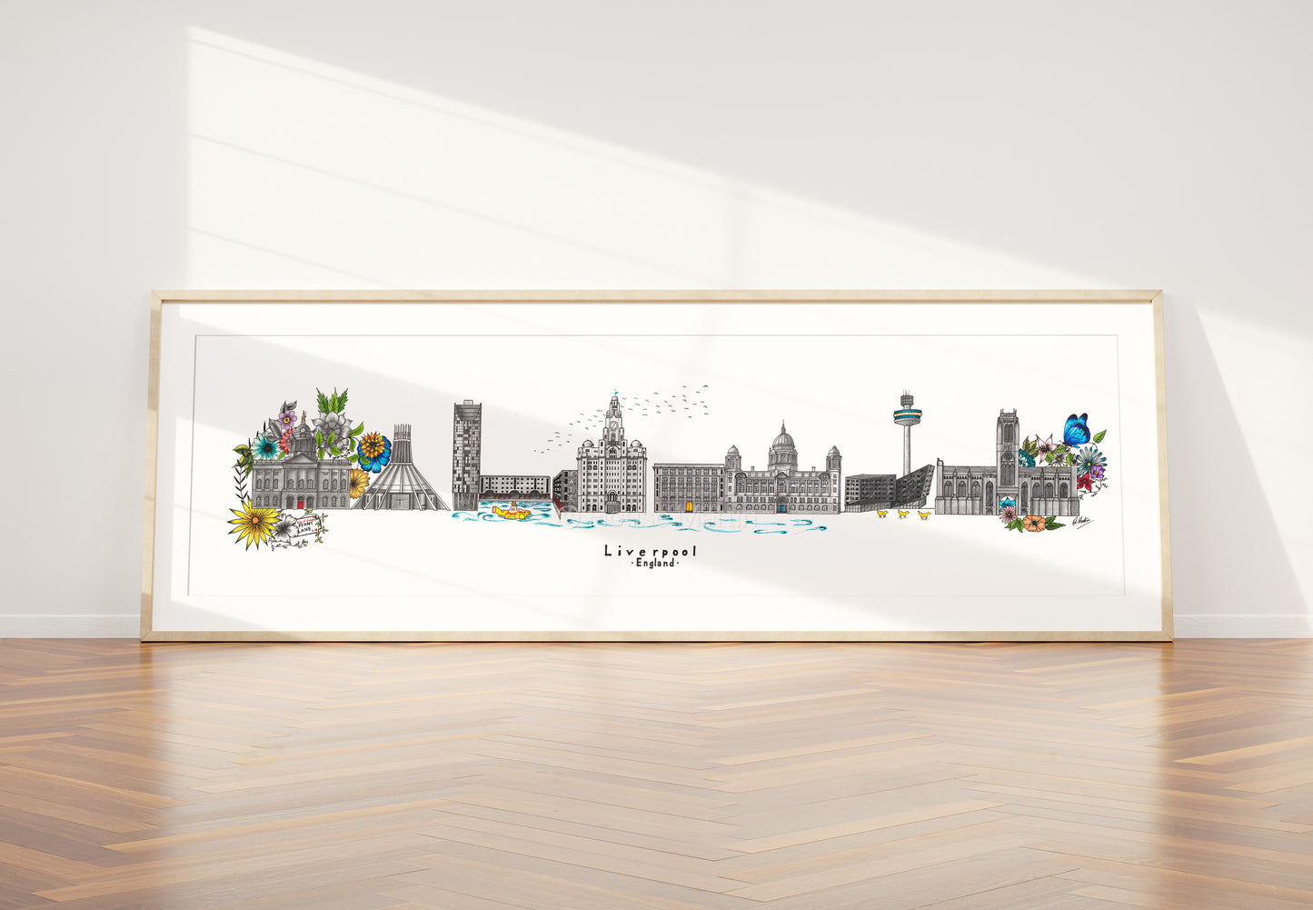 Original Liverpool Skyline Cityscape