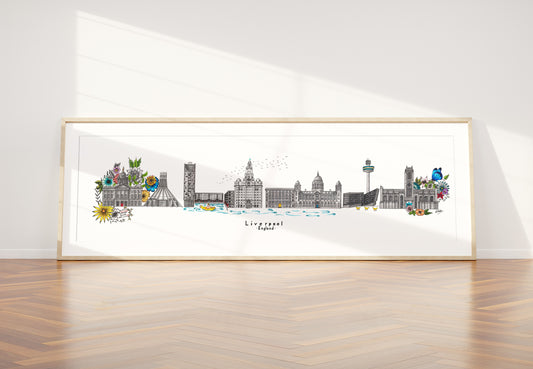Original Liverpool Skyline Cityscape