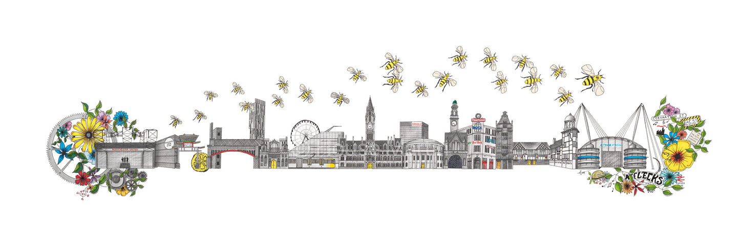 Original Manchester Skyline Cityscape
