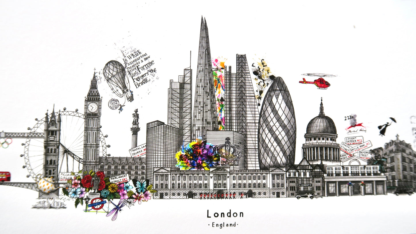 Original London Skyline Cityscape