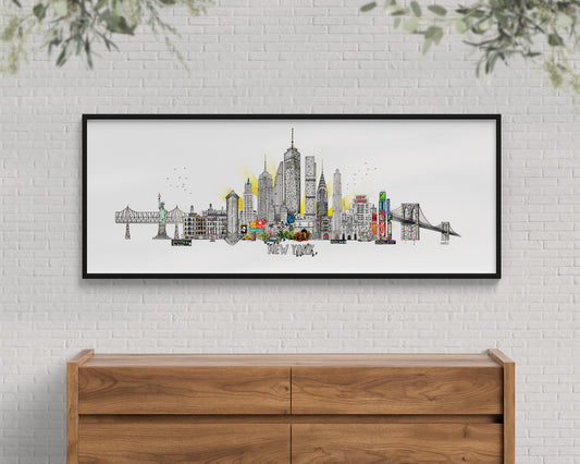 New York Skyline Cityscape Print