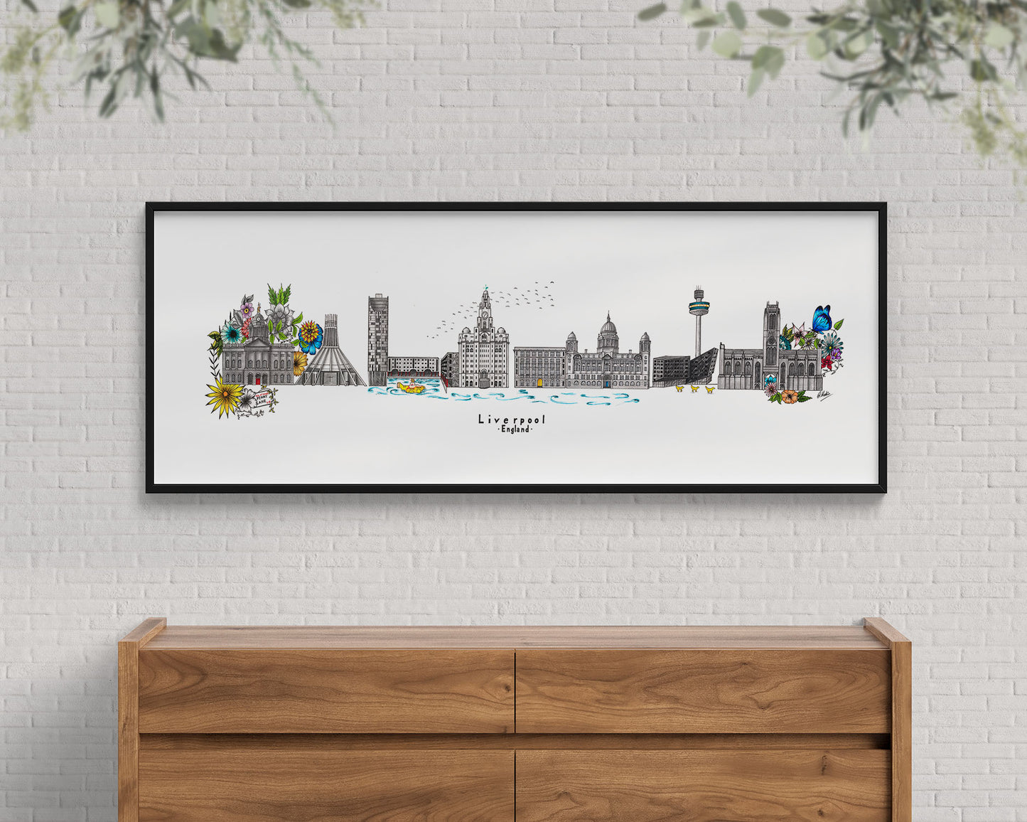 Liverpool Skyline Cityscape Framed Print