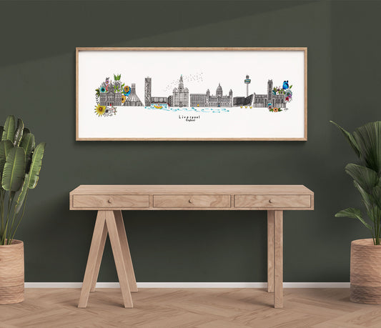 Liverpool Skyline Cityscape Framed Print