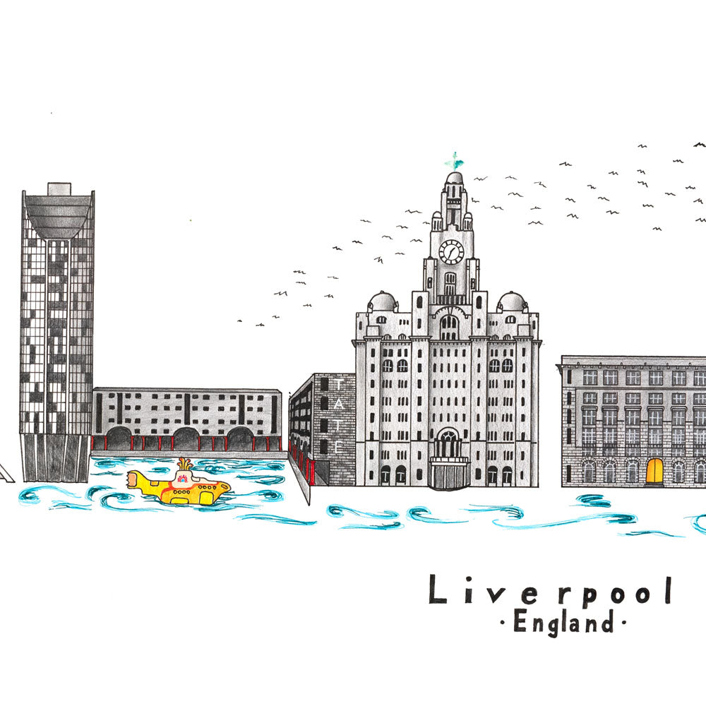 Liverpool Skyline Cityscape Print