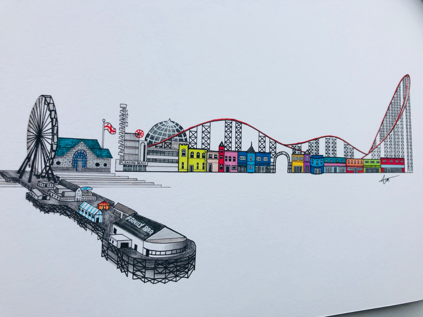 Original Blackpool Skyline Cityscape